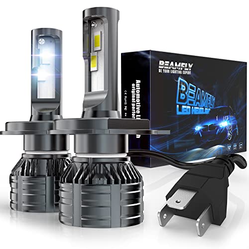 BEAMFLY Lampadine LED H4 16000LM, 9003 HB2 Kit Fari Auto 100W Alta ...