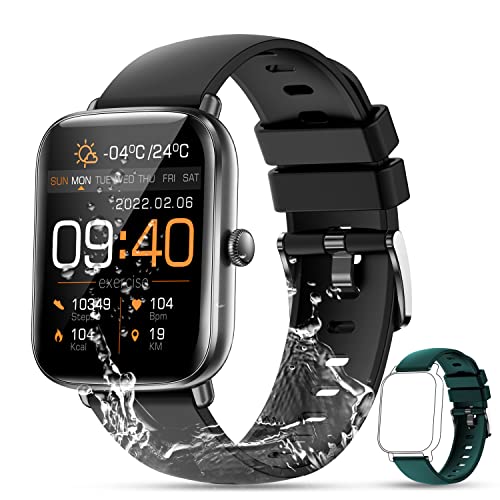 Begleri Smartwatch - 1.69  Orologio Fitness con 20 modalità Sportive Contapassi SpO2 Sonno Cardiofrequenzimetro Pressione Sanguigna, Smart Watch Uomo Donna IP68 per iOS Android (Nero)