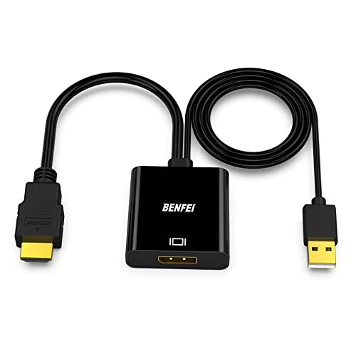BENFEI Adattatore da HDMI a DisplayPort, sorgente HDMI a Displayport 4K@60Hz Adattatore per monitor   TV con audio compatibile per laptop, Xbox 360 One, PS4, PS3 e altro.