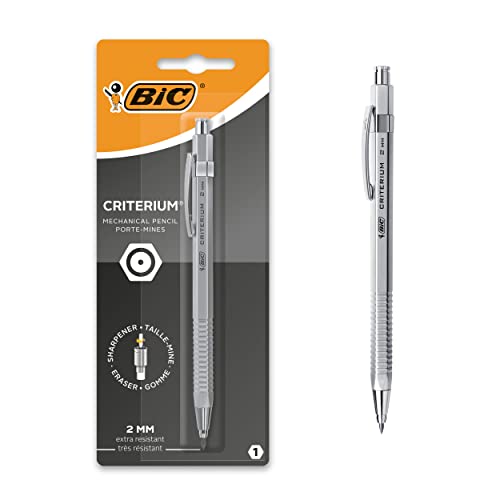 BIC Criterium-Portamine meccanico, 0,7 mm Blister x 1 2mm HB argento
