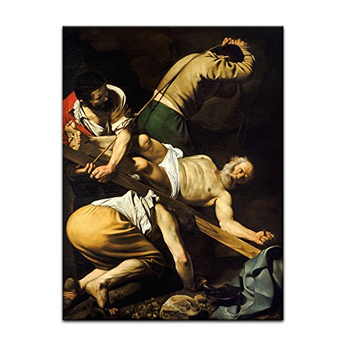 Bilderdepot24 tela immagine - Caravaggio - La crocifissione dell ap...
