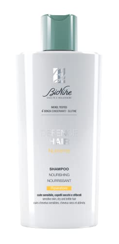 Bionike Defence Hair - Shampoo Nutriente per Cute Sensibile e Capelli Secchi, Azione Anticrespo e Disciplinante, Deterge Delicatamente e Idrata la Chioma, Dona Luminosità e Protezione, 200 ml