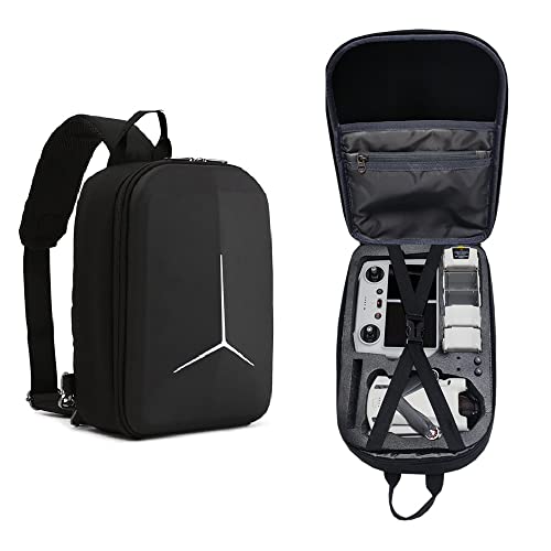 Borsa portaoggetti per DJI MINI 3 PRO, borsa a tracolla portaoggetti per droni zaino a tracolla valigia, accessori custodia per quadricotteri, Nero, L