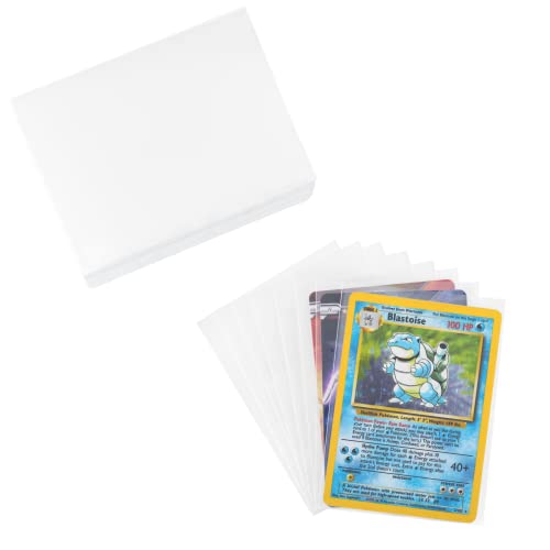 Buste Proteggi Carte, 100 Pezzi Trasparenti Bustine Carte 66 X 92 MM 0,01MM Tasche Vuote per Carte Da Collezione Pokemon Magic