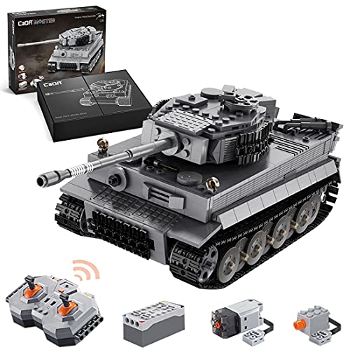 CADA Technik Carro armato con motore e telecomando, WW2, militare, armato, armato militare, set da costruzione, compatibile con Lego Technic, 925 pezzi, C61071W