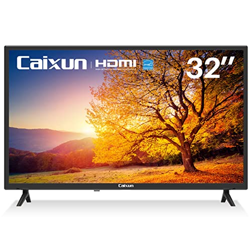 Caixun TV 32 Pollici, HD Televisori con 3 HDMI e 2 USB, DVB-T T2 C S S2, Adatto per Cucina Camera da Letto e Home Office (EC32T1H, 2022)