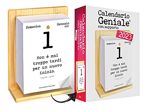Calendario Geniale 2023. L Originale. Supporto Legno di Abete Natur...