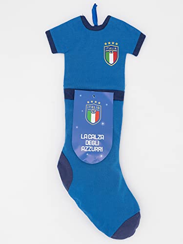 Calza Natale Epifania degli Azzurri Nazionale Italiana di Calcio FIGC versione 2022 23 - piena di dolci prelibatezze - dalla Befana a tutti i campioncini d Italia