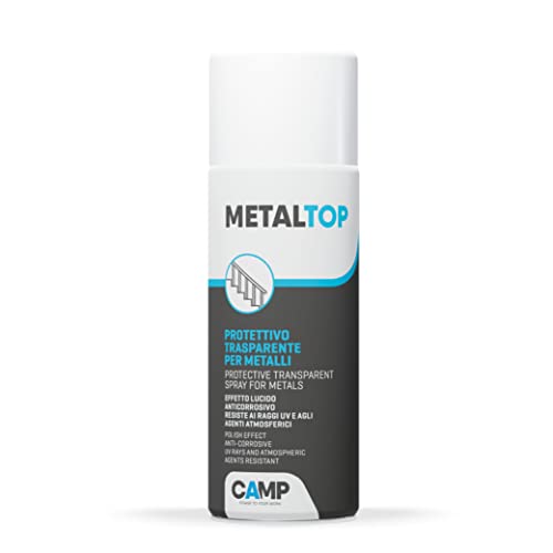 Camp METAL TOP, Protettivo trasparente spray per metalli, Anti-graffio, Idrorepellente, Inalterabile nel tempo, resistente a raggi UV