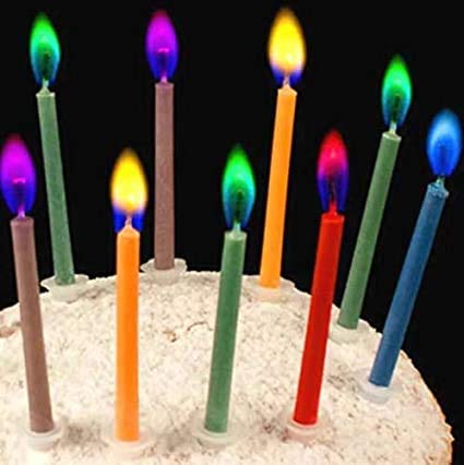 Candele per torta di compleanno Kemladio, candele colorate, portaca...