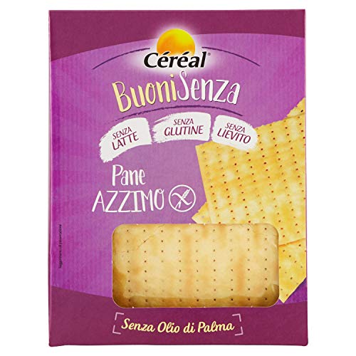 Céréal Buoni senza Pane Azzimo, senza Latte, Pane senza Glutine, Pane senza Lievito, 2 Pocket, 180 G