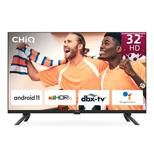 CHiQ L32H7C,TV 32 Pollici(80 cm), Smart TV Android 11,HDR10, dbx-tv，Quad-core CPU, Wi-Fi, Bluetooth5.0, Google Assistant, Netflix, You Tube, Prime Video, Google play, HDMI USB