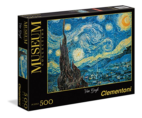 Clementoni- Van Gogh-Notte Stellata Museum Collection Puzzle, No Color, 500 pezzi, 30314