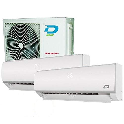Climatizzatore inverter dual split FROZEN R32 12000+12000 Btu DILOC classe A++ A+ funzione smart WIFI