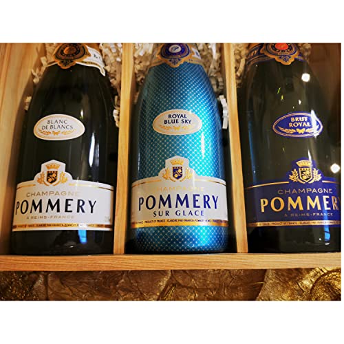 Coffret Cadeau Champagne Pommery  1 Blanc de Blancs   1 Royal BlueS...