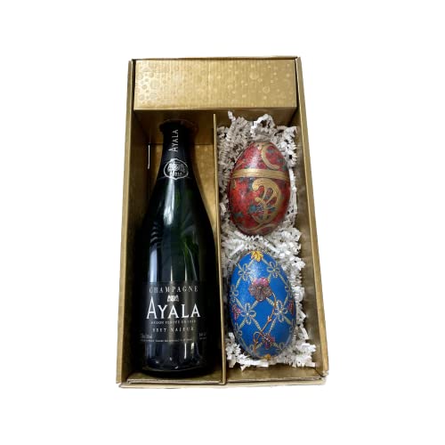 Confezione regalo Champagne Ayala - Oro - 1 Brut - 2 Uovo Fabergé (motivo casuale) LE PETIT DUC