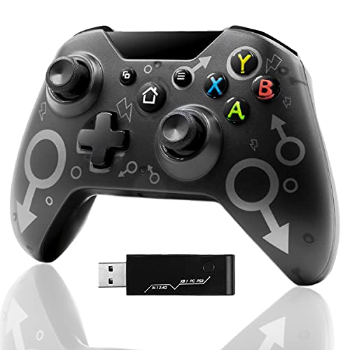 Controller Wireless per Xbox One, 2.4G Gamepad per PC, Joystick PS3 Doppia Vibrazione per Xbox One Xbox One S Xbox One X PS3 PC