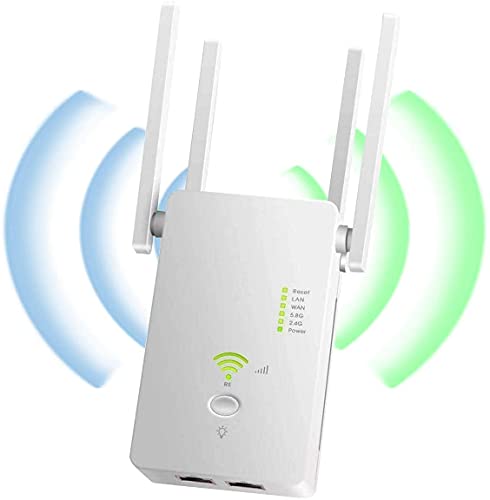 COOLEAD Ripetitore WiFi Wireless 1200Mbps WiFi Extender Access Point Dual Band 5GHz 2.4GHz Amplificatore Segnale Wifi Ripetitore Supporta AP   Repeater   Router Modalità Ethernet Porta WPS 4 Antenne