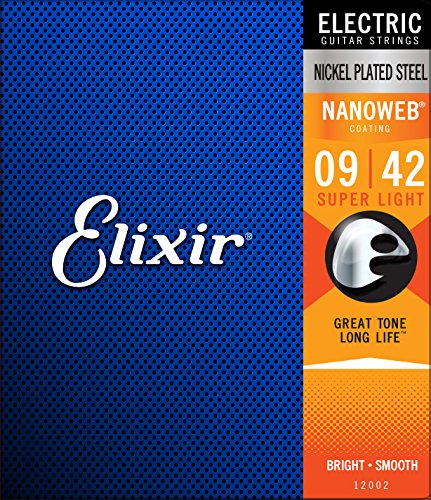 Corde per chitarra elettrica Elixir Strings con rivestimento NANO...