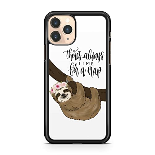 Cover per telefono cellulare con scritta in inglese  There Always Time For A Nap Quote Sloth Tree Branch Flowers (modello di telefono: Huawei P9 Lite)