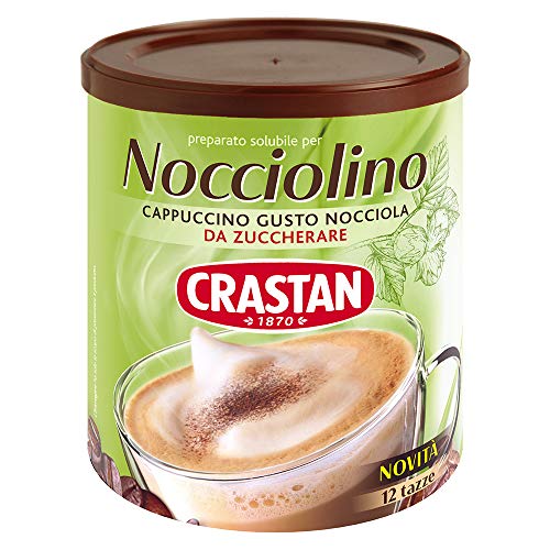 Crastan Nocciolino - Cappuccino Solubile Gusto Nocciola - Barattolo Da 150 Gr. - 12 Tazze