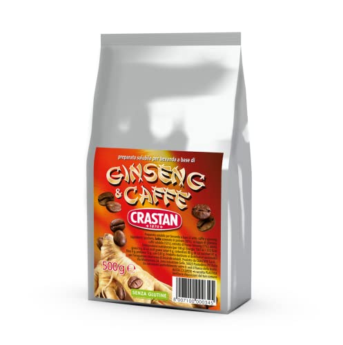Crastan Preparato per Caffè & Ginseng solubile - Per Macchine automatiche - 12 buste da 500 gr. - Totale 6 kg