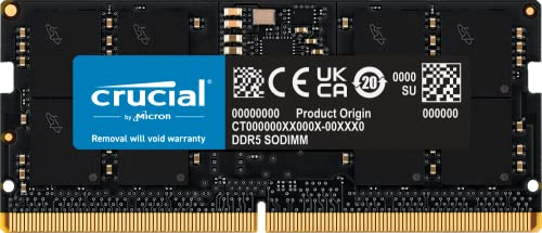 Crucial RAM 16GB DDR5 4800MHz CL40 Memoria Laptop CT16G48C40S5