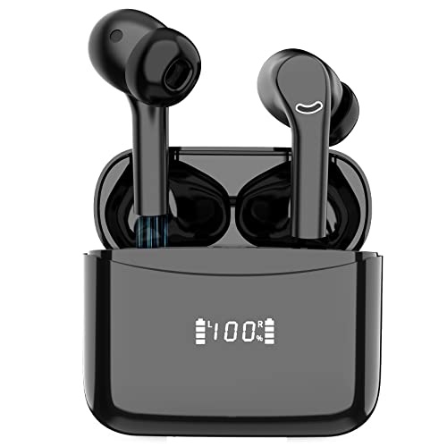 Cuffie Bluetooth 5.3 con cancellazione del rumore stereo HiFi TWS con 4 microfoni Auricolari wireless Display a LED 48 display Durata della batteryia ridotta Ipx7 Cuffie in-ear impermeabili per sport
