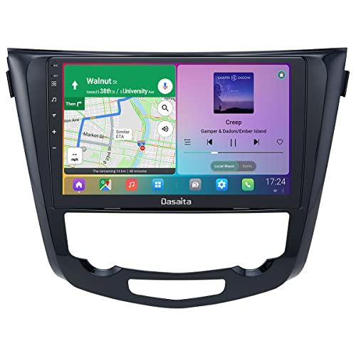 Dasaita Autoradio Android 10.0 Carradio Bluetooth Vivavoce Carplay per Nissan X-Trail Qashqai J11 Rouge 2014-2018 con Touch Screen 10.2  1280 * 720 GPS WiFi Supporto USB FM   AM 4G   64G
