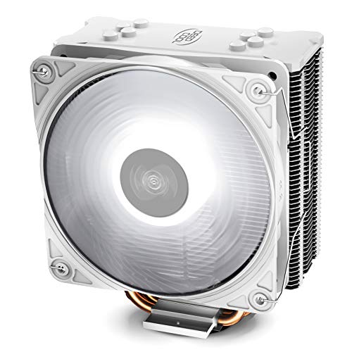 DeepCool GAMMAXX GTE V2 Bianco, Dissipatore Aria per CPU con 4 Tubi di Calore, Ventola PWM da 120 mm e LED Bianco per CPU Intel AMD, AM5 Compatibili