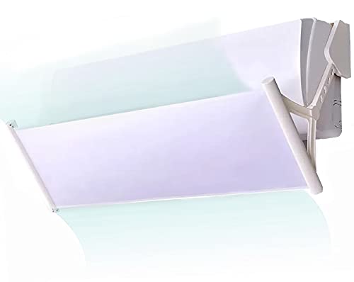 Deflettore del condizionatore, Protezione antivento aria condizionata，Retrattile Deflexión de 180 grados（White）
