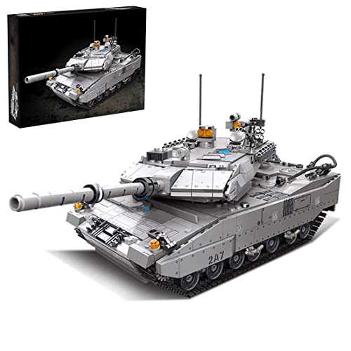 Deleeya Tecnica carro armato Leopard 2A7 costruzioni Seconda guerra mondiale Germania veicolo militare carro armato da combattimento principale modello compatibile con Lego Technic (1498 pezzi)