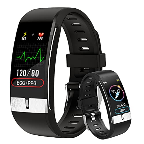 DigiKuber Smartwatch Uomo ECG, Orologio Intelligente Donna IP68 Impermeabile Fitness Activity Tracker, Braccialetto Contapassi Temperatura Corporea Cardiofrequenzimetro per Android & iOS