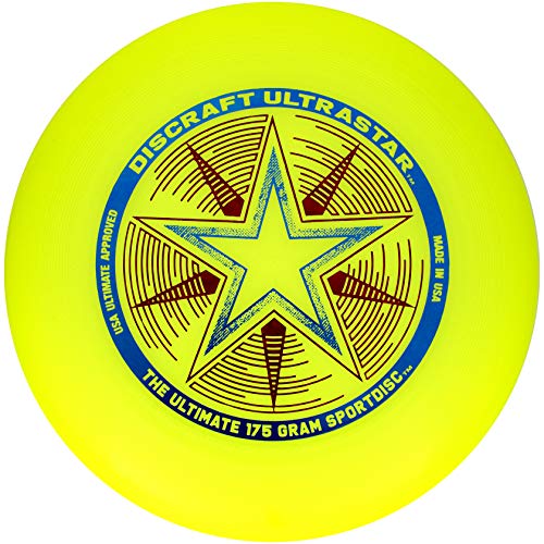 Discraft - Frisbee Ultra-Star, Peso 175 g, Colore: Giallo...