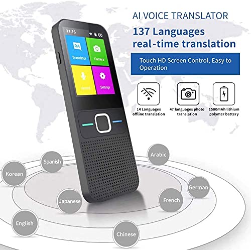 Dispositivo di traduttore vocale, supporto 137 lingue intelligente ...