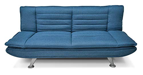 Divano letto clic clac in tessuto blue marino - divano 3 posti mod. Iris