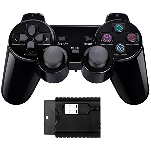 Doppio shock Controller di gioco wireless compatibile con PS1   PS2   TV box raspberry pi