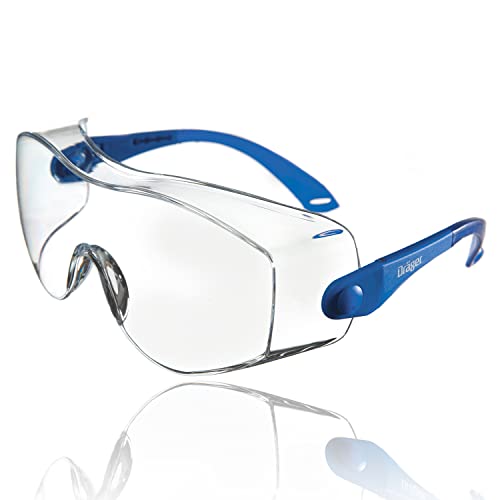 Dräger occhiali protettivi da lavoro X-pect 8120 | Sovraocchiali adatti anche per chi porta gli occhiali | antipolvere, antischizzo e antivento | Leggeri, comodi e trasparenti