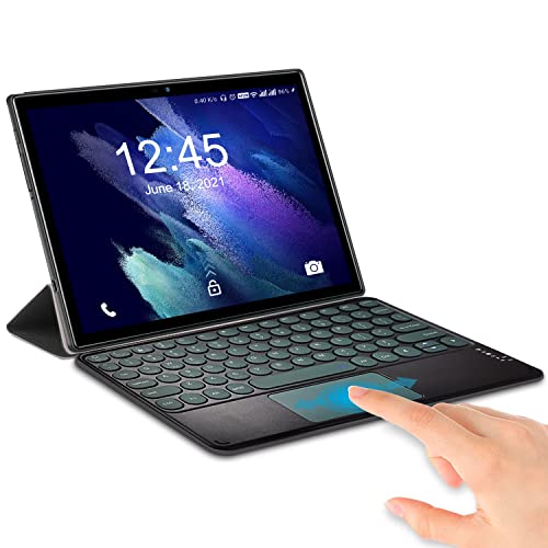 DUODUOGO Tablet10.1 pollici Android 11, 8-Core 5G WiFi 6GB RAM 64GB   512GB ROM- certificato GMS 2.0Ghz Tablet PC IPS, 4G LTE Dual SIM GPS - Bluetooth Type-C con Cas e tastiera