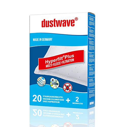 Dustwave - 20 sacchetti per aspirapolvere adatti per Miele – Complete C3 Cat & Dog PowerLine aspirapolvere da pavimento – Made in Germany + microfiltro incluso