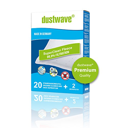 dustwave - 20 sacchetti per aspirapolvere premium per Rowenta - RO 3950   RO3950   RO3950 - Sacchetti in microfibra con microfiltro