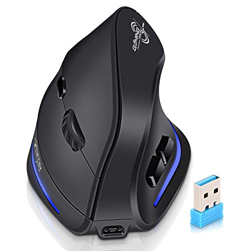 ECHTPower Mouse Portatile, Mouse Verticale, Mouse Wireless, Design ...