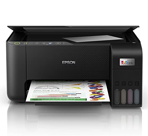 Epson EcoTank ET-2810 stampante Multifunzione A4 (stampa, copia, scansione) USB, Wi-Fi Direct, Epson Smart Panel, serbatoi flaconi alta capacità, lunga durata, Nero