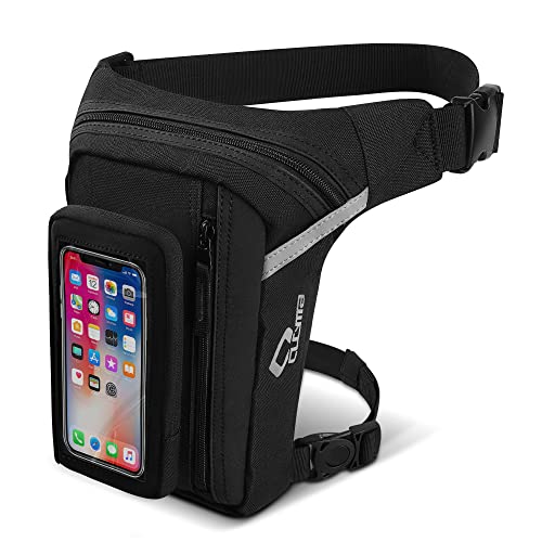 EUFANCE Tactical Belt Bag Leg Bag Moto Coscia Ciclismo Viaggio Trekking Airsoft Sport Tactical Belt Bag Holder (Nero)…
