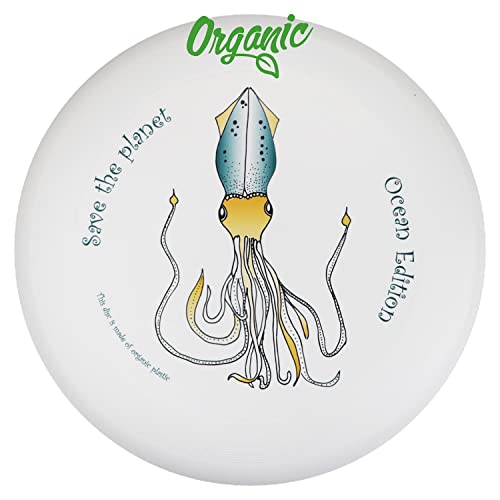 Eurodisc, frisbee da 175 g, Ultimate 4.0, da competizione, in plastica biologica, volo stabile oltre 100 metri, motivo  Save the Planet , con calamaro, Ocean Edition