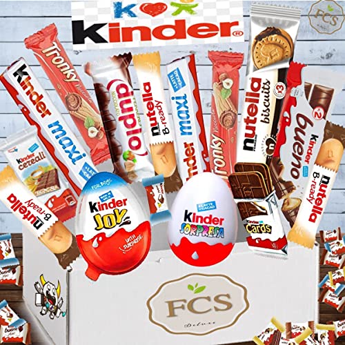 FCS Box Ferrero 54 Snack Con Ovetto Kinder Sorpresa e Joy Idea Regalo Compleanni (Scatola Media) 750 Gr