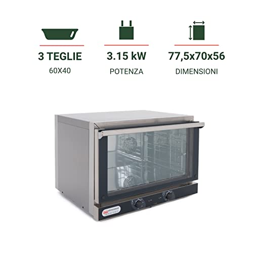 Forno Elettrico Ventilato a Convezione con Grill 100% Made in Italy...