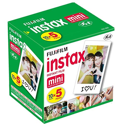 Fujifilm Instax Mini pellicola istantanea, 10 fogli (confezione da 5)