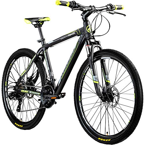 Galano Mountain Bike Hardtail Toxic per ragazzo, 26 pollici, nero verde