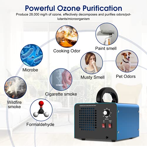 Generatore di Ozono 28,000 mg h, Purificatore d aria Deodorante per...
